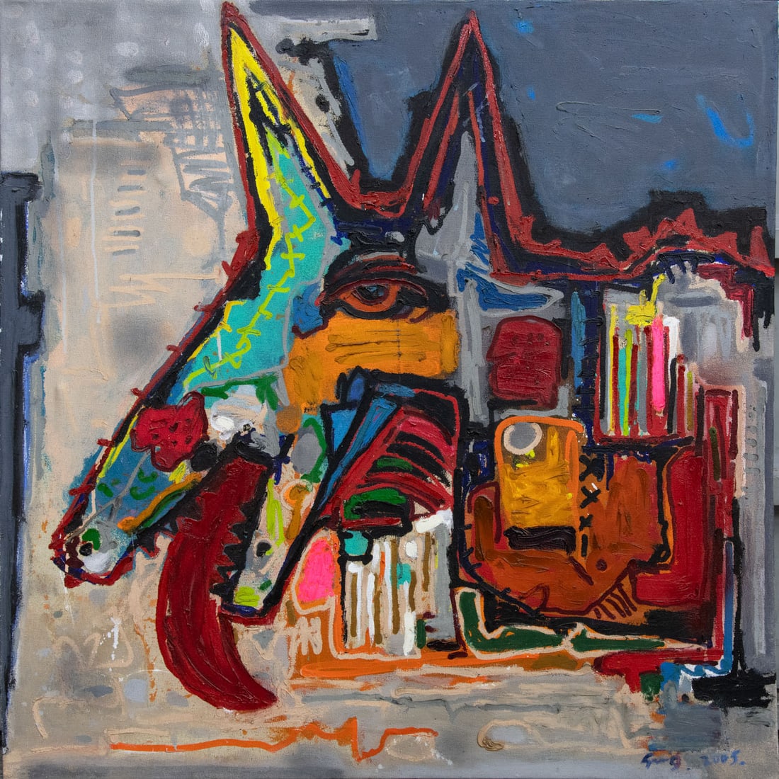 Seok Mun Gang (b. 1961), Dog: Seok Mun Gang (b. 1961), Dog Oil on canvas 2005 Signed and dated 2005 (lower left).