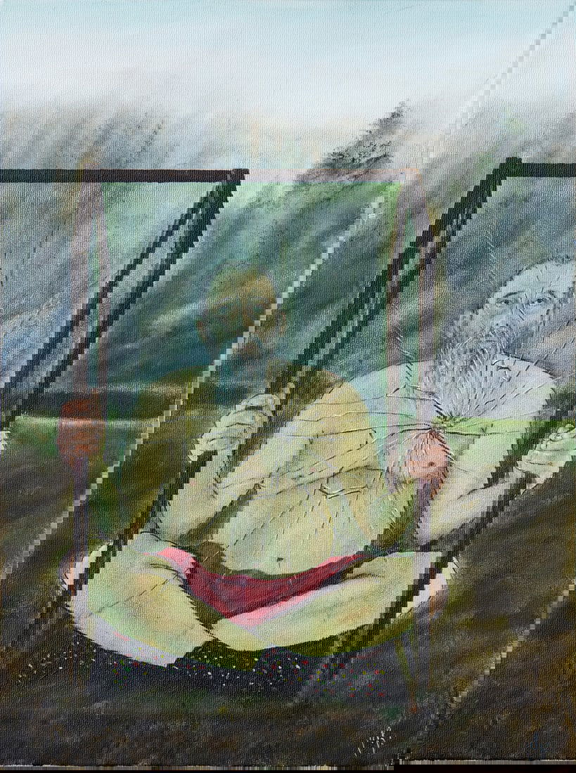 Yaakov Klein (b. 1962), Guarding the House: Oil on canvas Signed (lower right). 30 × 40 cm Condition: For a full condition report, please email us at office@alma.auction .