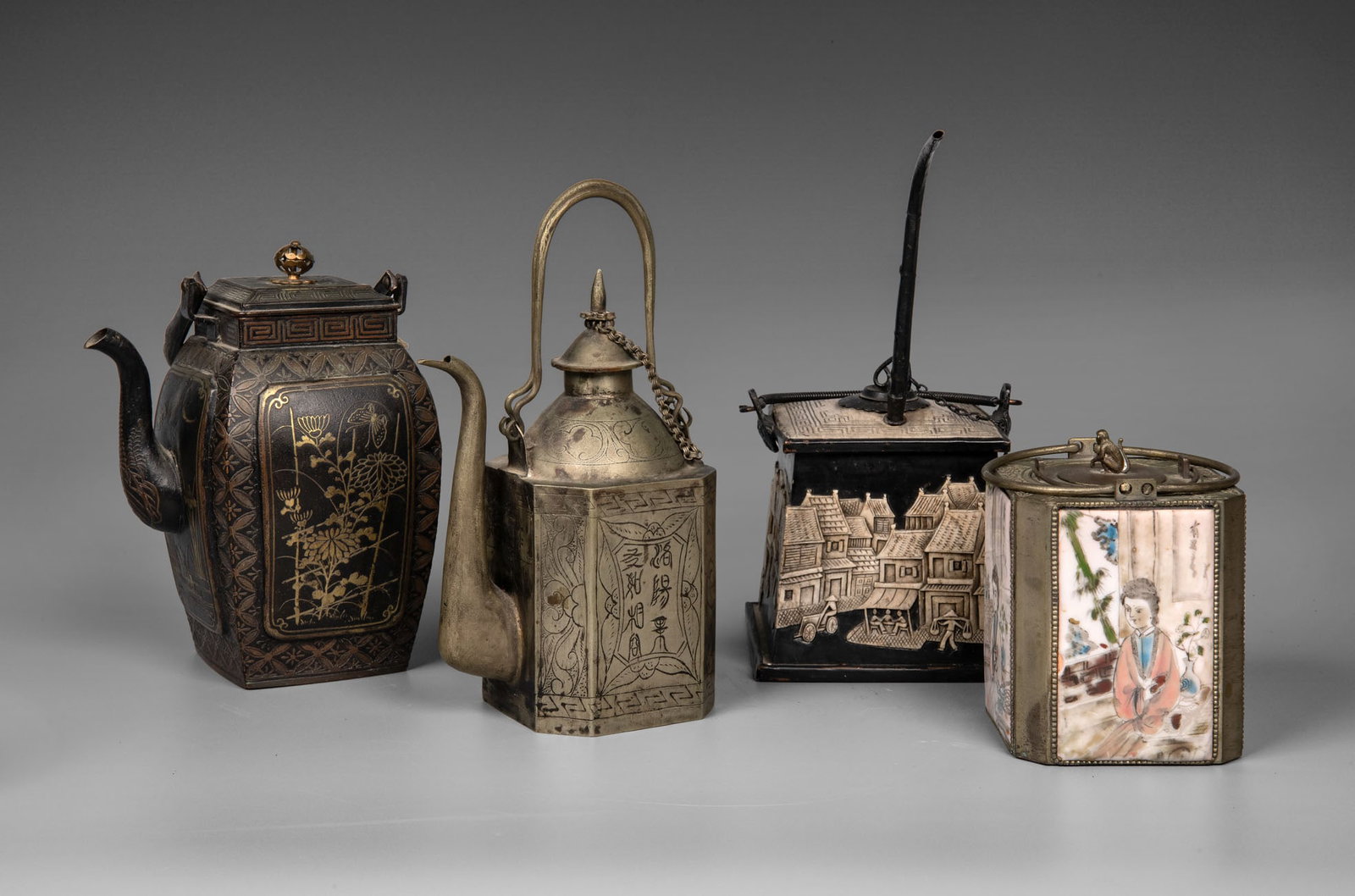 A Group of Four Antique Ewers, China and Japan (1 of 3)