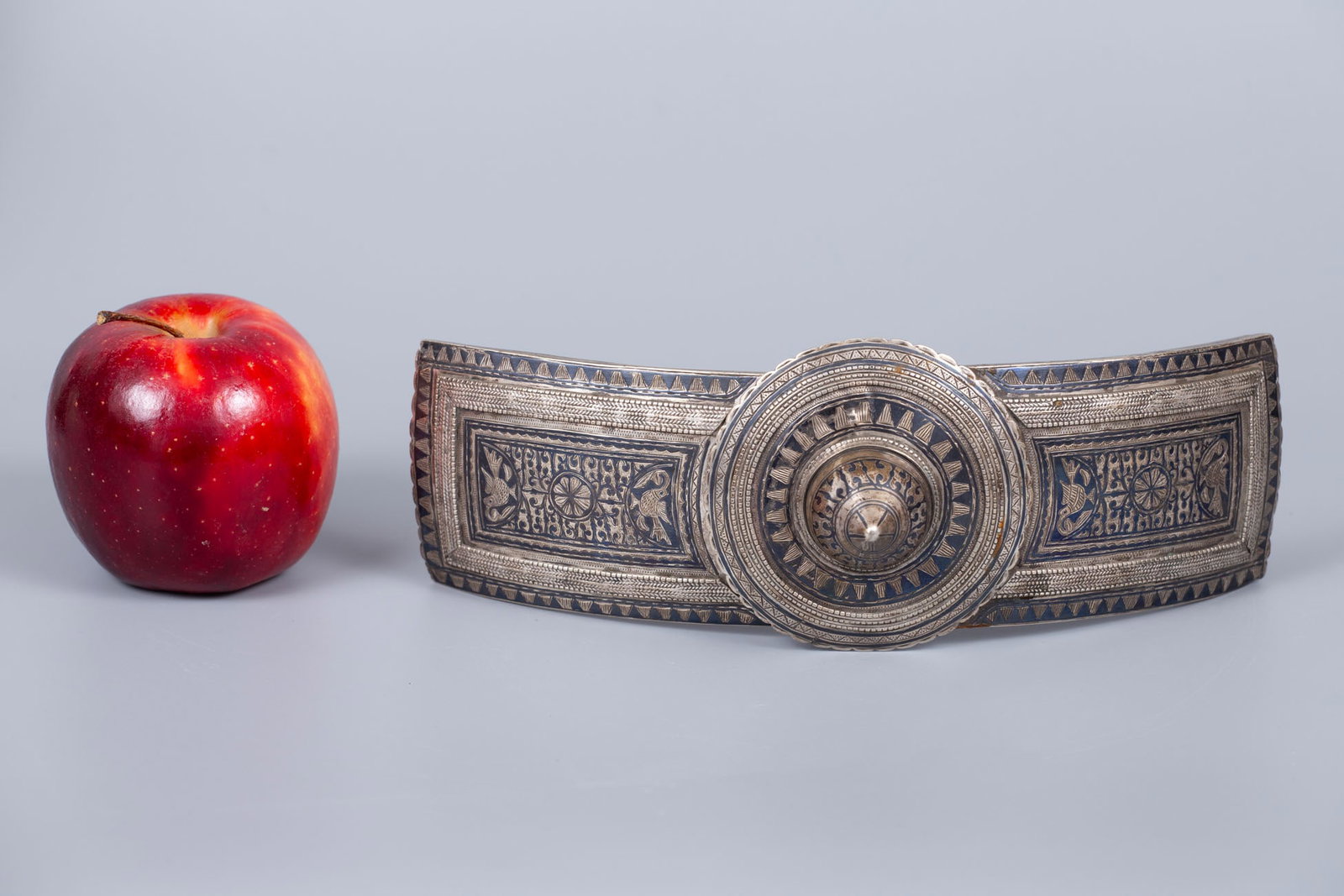 A Silver and Niello Ceremonial Buckle, Caucasus, 19th Century (1 of 4)