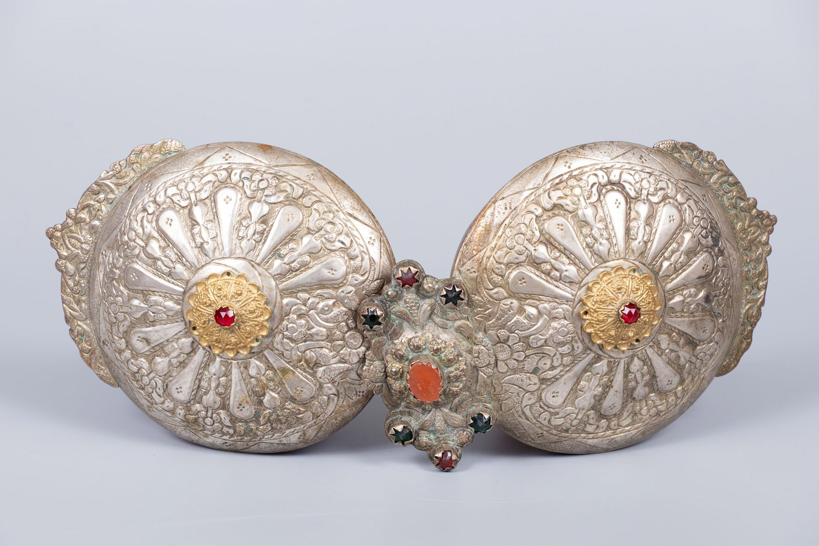 A Large Ottoman White Metal or low grade silver Buckle, Ottoman Empire, 19th Century (1 of 4)