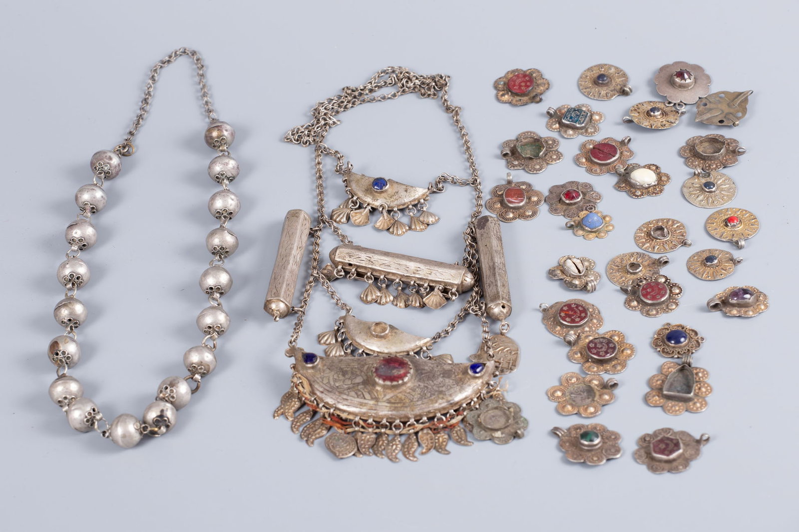 A Mixed Lot of Silver Jewelry, Central Asia, Late 19th Early 20th Century (1 of 8)
