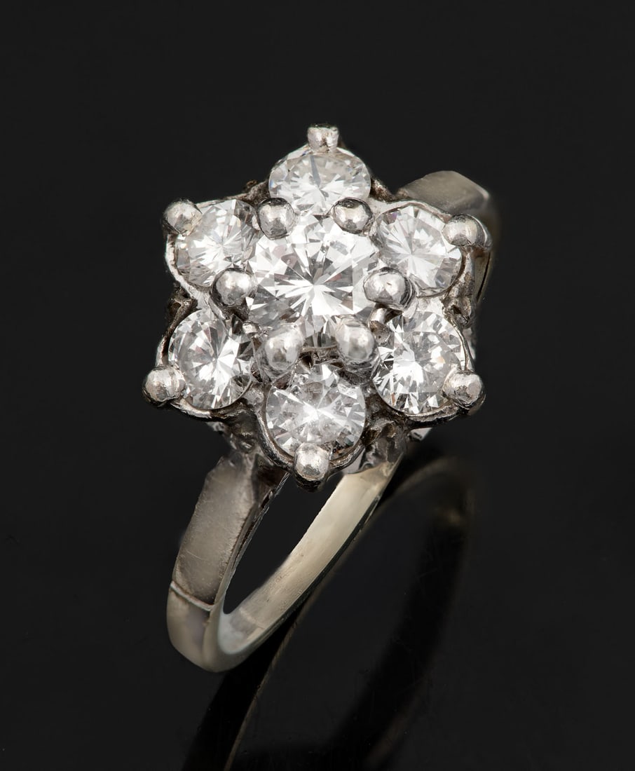 A 14K White Gold and 0.50 ct Diamond Ring (1 of 4)