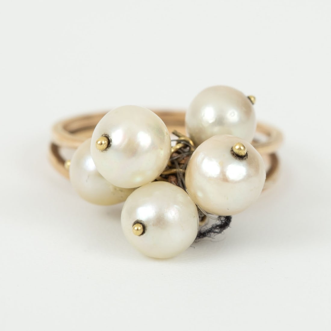 An 18K Rose Gold and Pearl Ring (1 of 4)