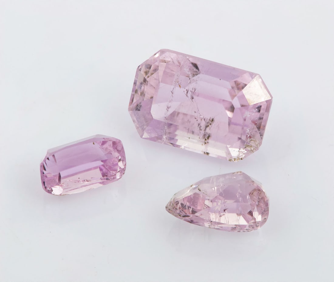 Three Loose Kunzite Gemstones, 16.25Ct (1 of 1)