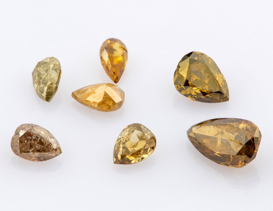 Group of Nine Natural Colored Diamonds, 1.03Ct (1 of 1)