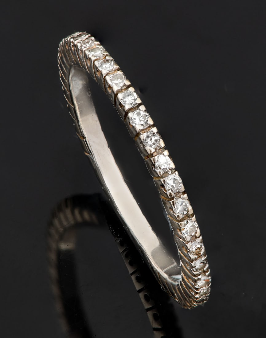 An 18K White Gold and Diamond Eternity Ring (1 of 3)