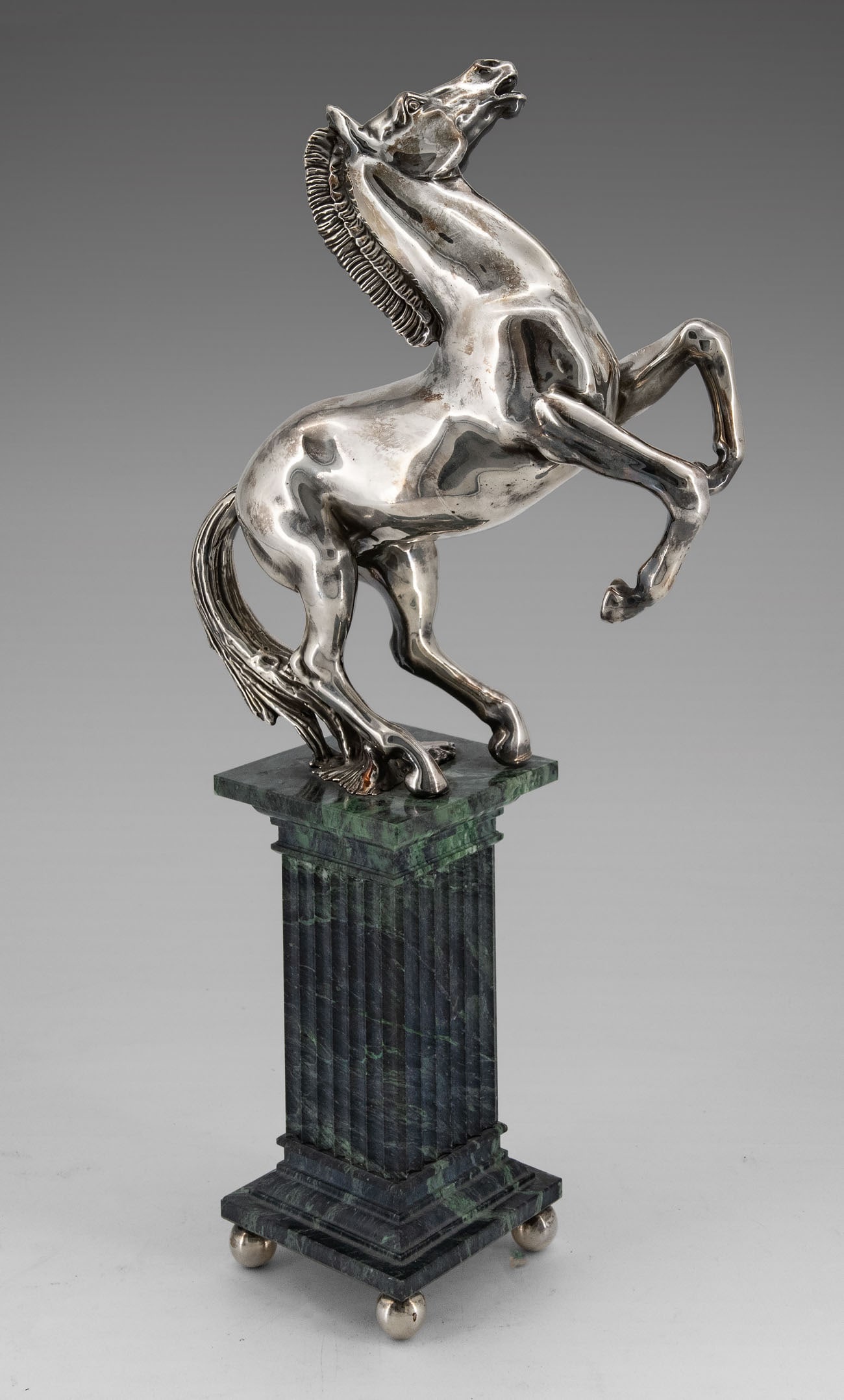 A Sterling Silver electroform Horse Figurine, Italy, Second Half 20th Century: A Sterling Silver electroform Horse Figurine, Italy, Second Half 20th Century