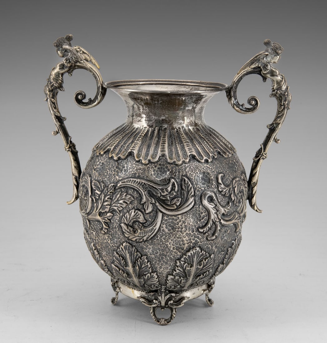 A Continental Silver vase (1 of 3)