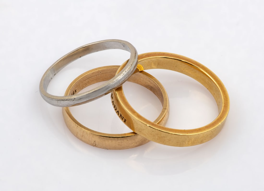 Three Gold Wedding Bands (1 of 1)