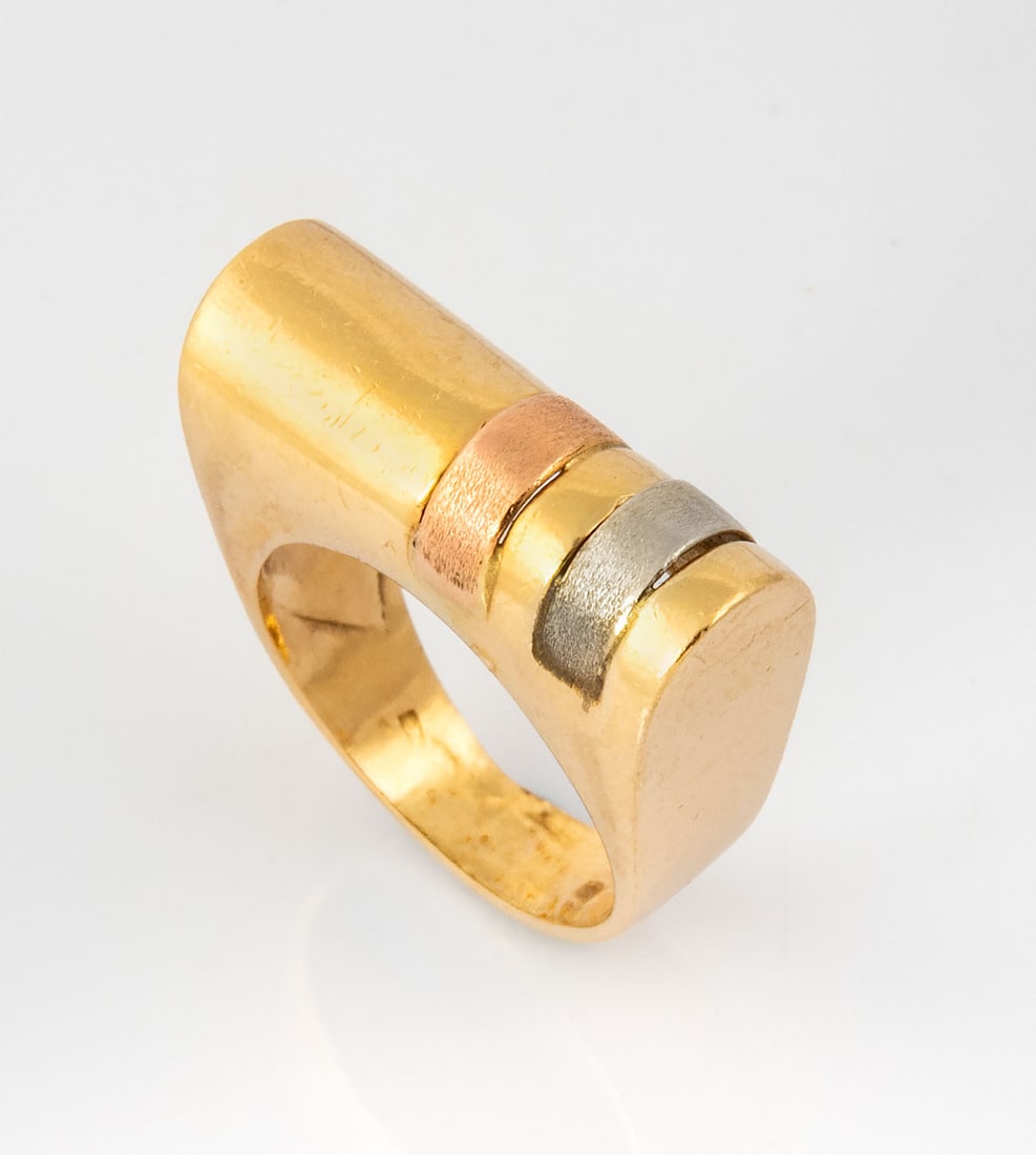 A 14K Three Tone Gold Designer Ring (1 of 4)