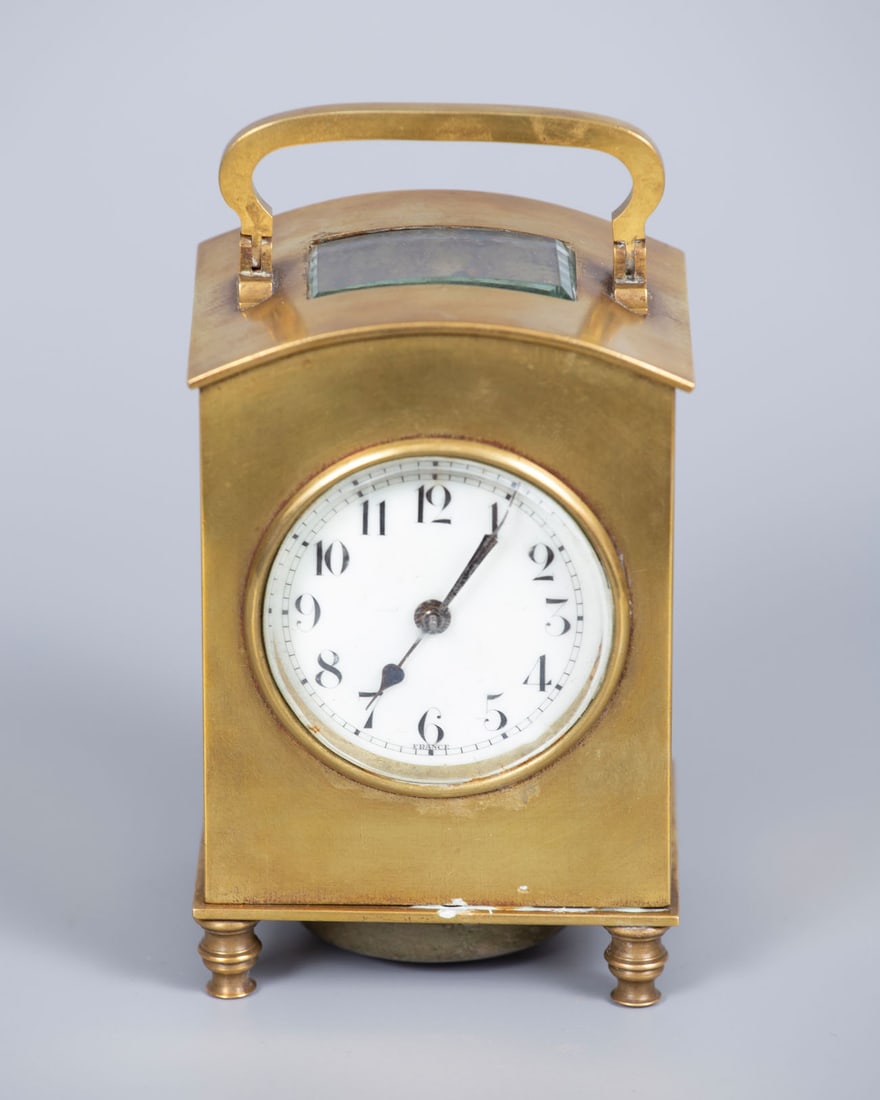 A Brass Alarm Carriage Clock, France, Late 19th Century (1 of 3)