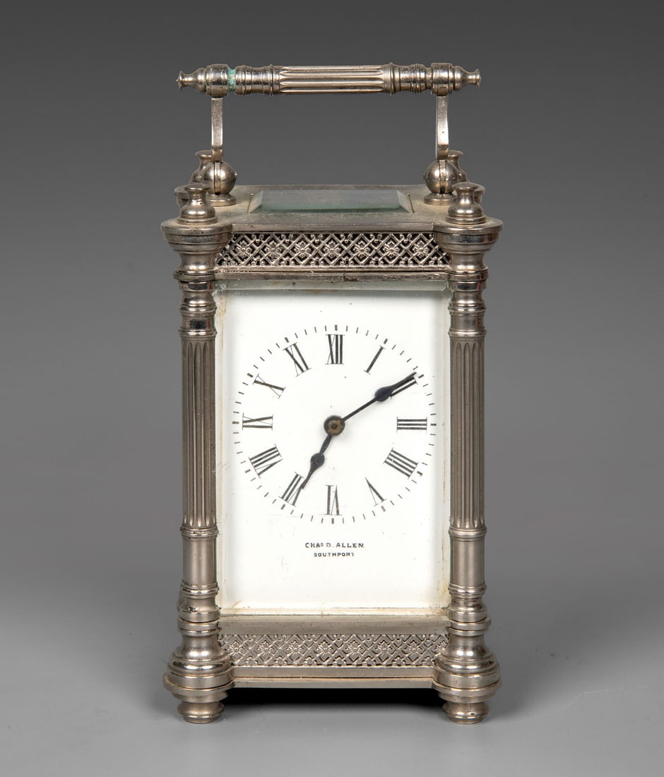 A Metal Carriage Clock, Europe, Late 19th â€“ Early 20th Century (1 of 4)