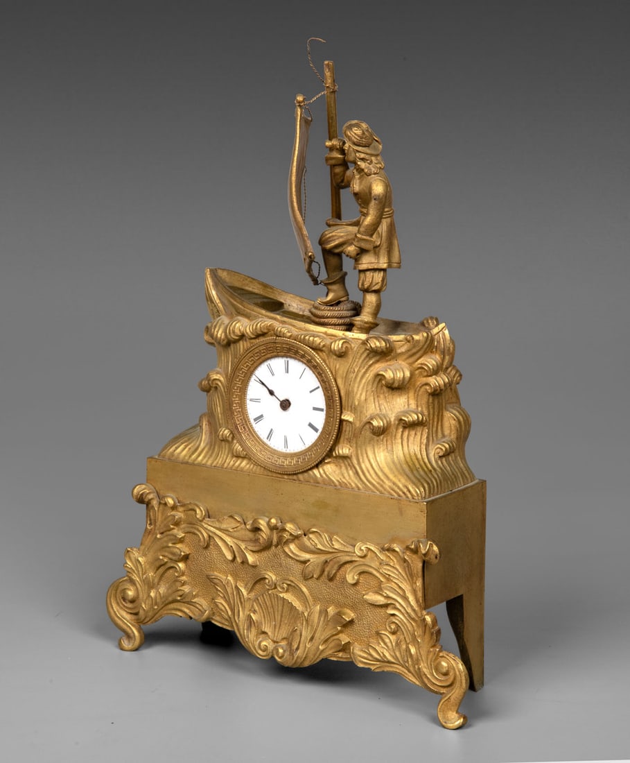 An Empire Gilt Bronze Mantle Clock, France, Mid 19th Century (1 of 3)
