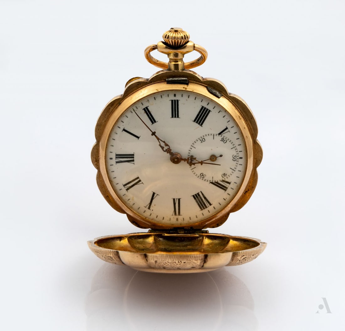 A 14K Rose Gold Pocket Watch (1 of 6)