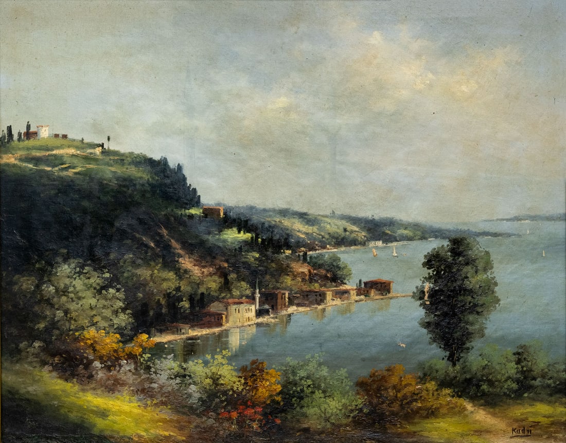 Kadri Aytolon (1878-1957), A View to the Black Sea: Kadri Aytolon (1878-1957), A View to the Black Sea Oil on canvas Signed (lower right). 65.5 x 81.5 cm Notes: In an attractive period frame. Condition: For a condition report, please contact