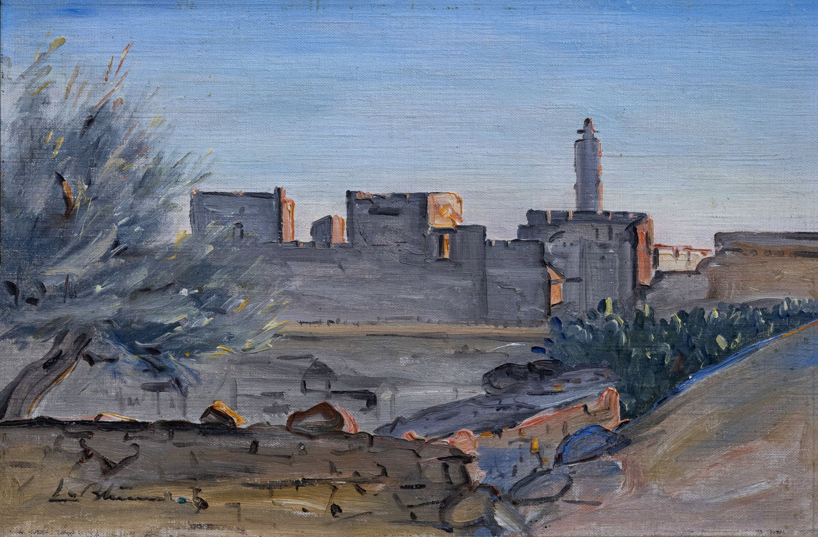 Ludwig Blum (1891-1975), The Walls of Jerusalem (1 of 3)