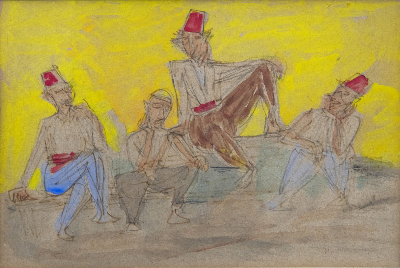 Marcel Janco (1895-1984), En Conversation (1 of 2)