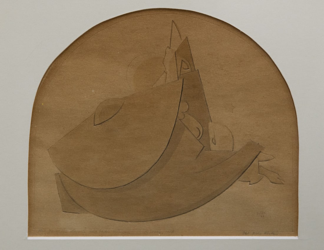 Shalom Sebba (1897-1975), Untitled: Shalom Sebba (1897-1975), Untitled Tempera on paper 1949 Signed and dated (lower right) and illegibly dedicated and dated 1953 (lower left and right). 16 x 18.5 cm