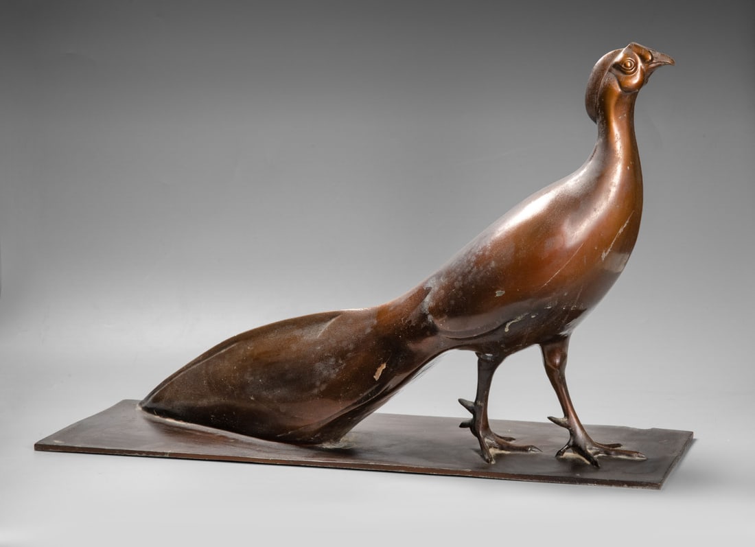Anne-Marie Profillet (1898-1939), Pheasant: Anne-Marie Profillet (1898-1939), Pheasant Bronze sculpture with brown patina Signed and bares the foundry stamp Susse Freres (on base). 46 x 70 x 21.5 cm Provenance: Private