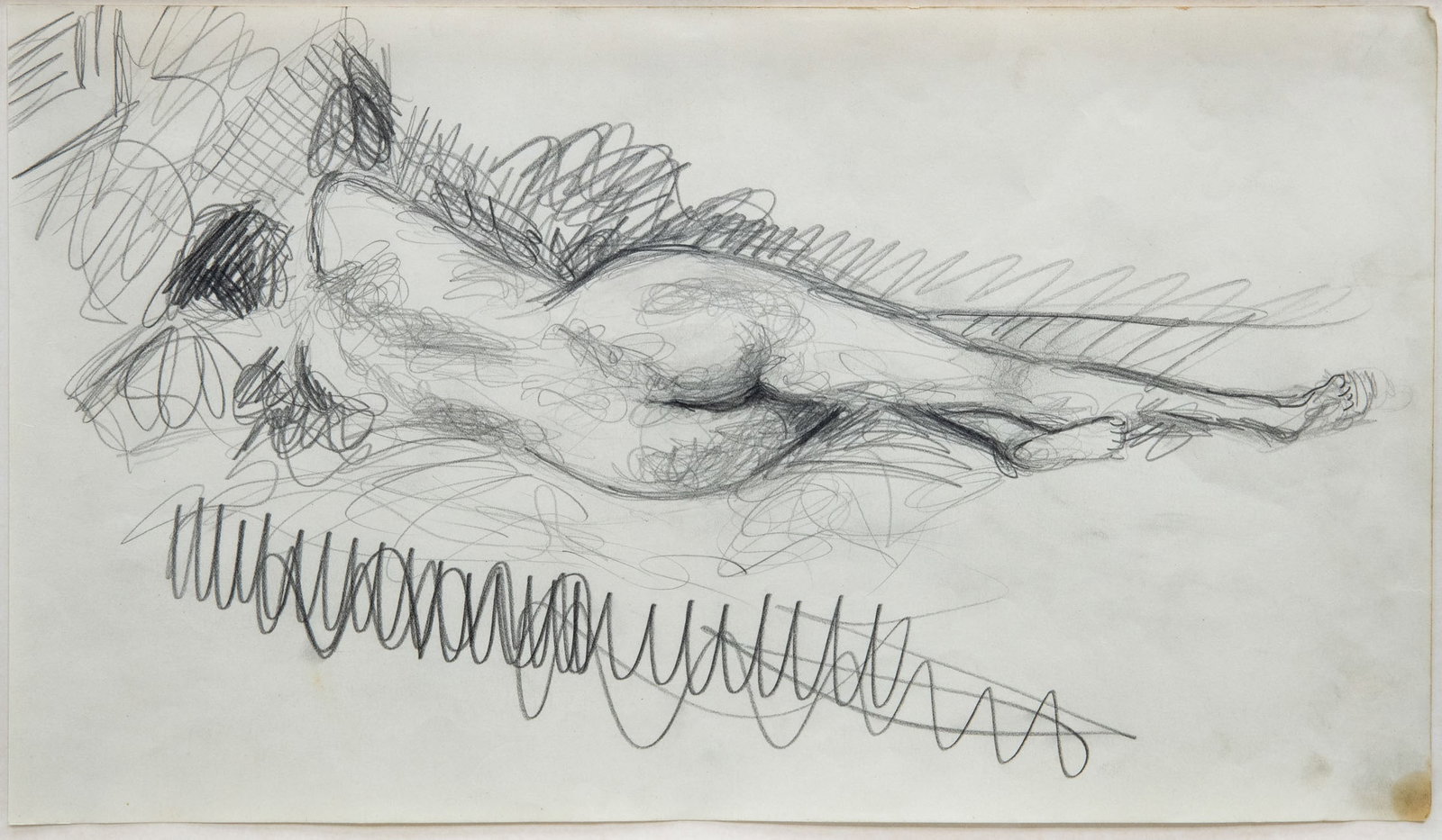 Arie Aroch (1908-1974), Reclining Nude: Arie Aroch (1908-1974), Reclining Nude Pencil on paper 1930's 24 x 40 cm Provenance: Private collection, Tel Aviv.