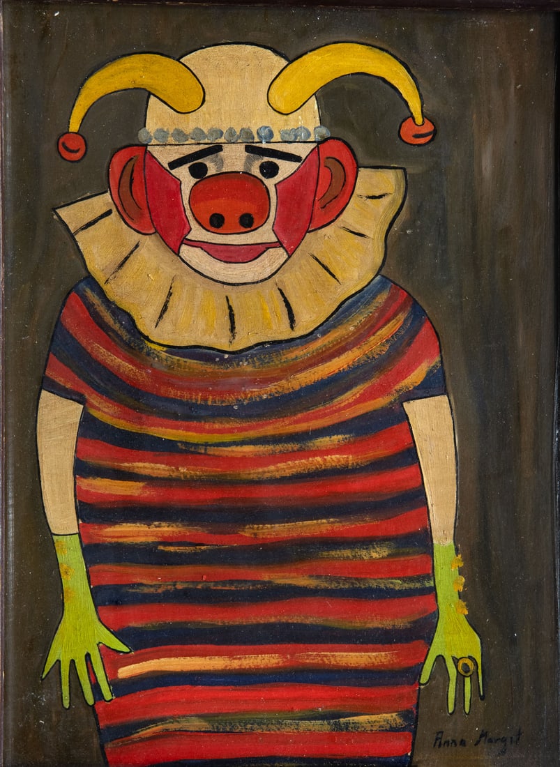 Margit Anna (1913-1991), Clown: Margit Anna (1913-1991), Clown Oil on paper Signed (lower right). 39 x 30 cm Provenance: Purchased at "Kishon Art Gallery", Tel Aviv. Condition: For a condition report, please contact