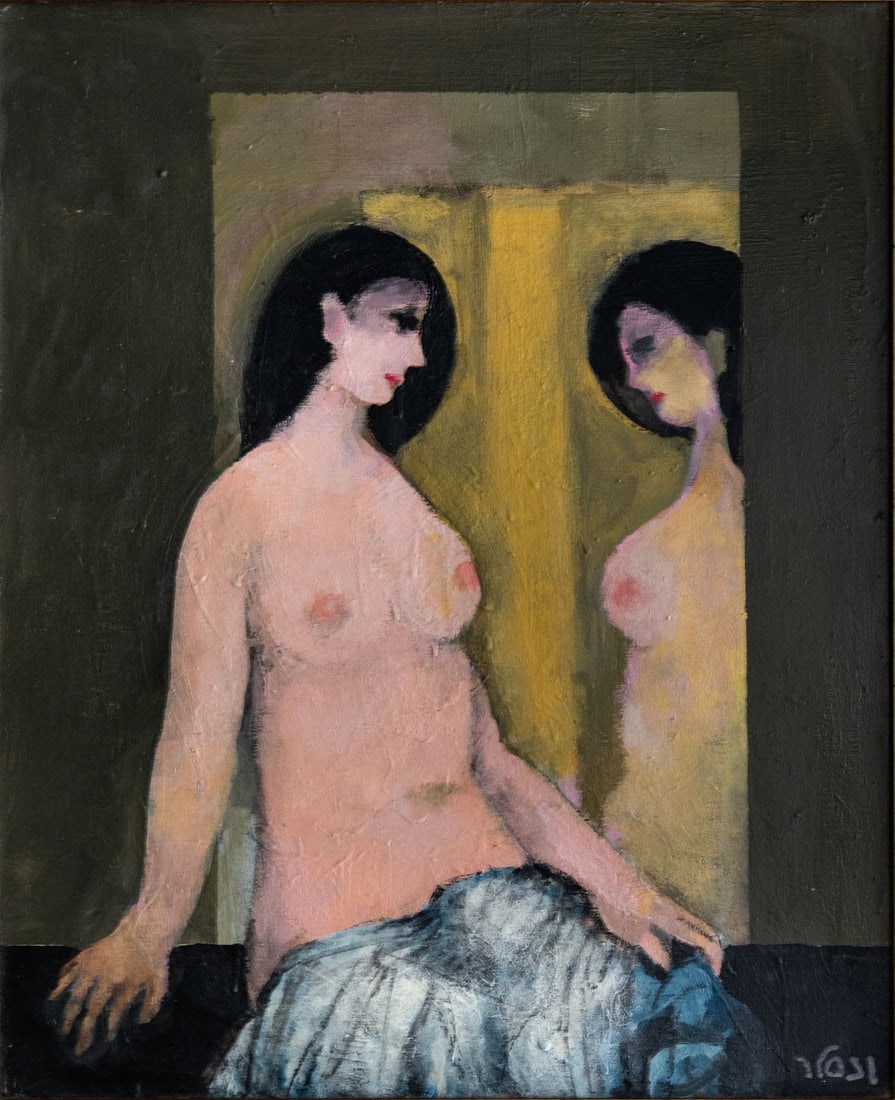 Jacob Wexler (1912-1995), Nude: Jacob Wexler (1912-1995), Nude Oil on canvas Signed (lower right) and signed again (on the reverse). 71 x 58 cm Provenance: Estate of Chava and Mordechai Genis.