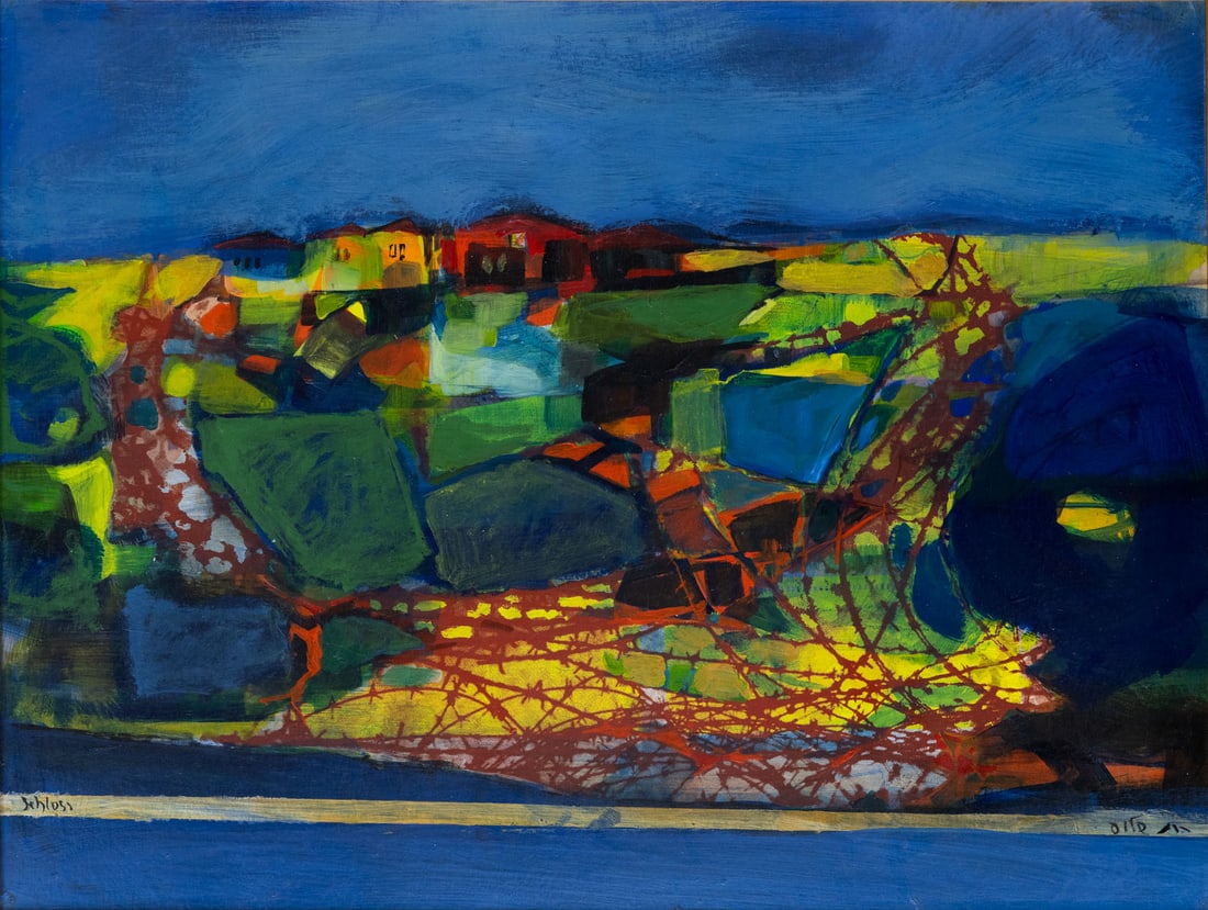 Ruth Schloss (1922-2013), Landscape with Barbed Wire (1 of 3)