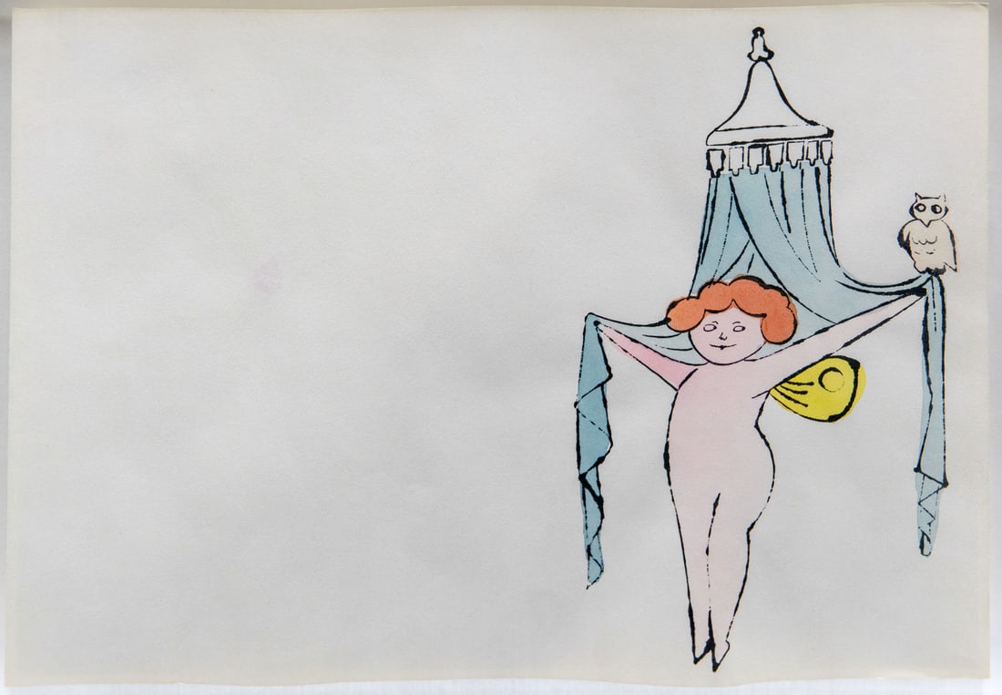 Andy Warhol (1928-1987), From the Portfolio 'In the Bottom of my Garden': Andy Warhol (1928-1987), From the Portfolio 'In the Bottom of my Garden' Offset litograph and watercolor on wove paper ca 1956 22 x 29.5 cm Provenance: Purchased at Christie's "Sprin