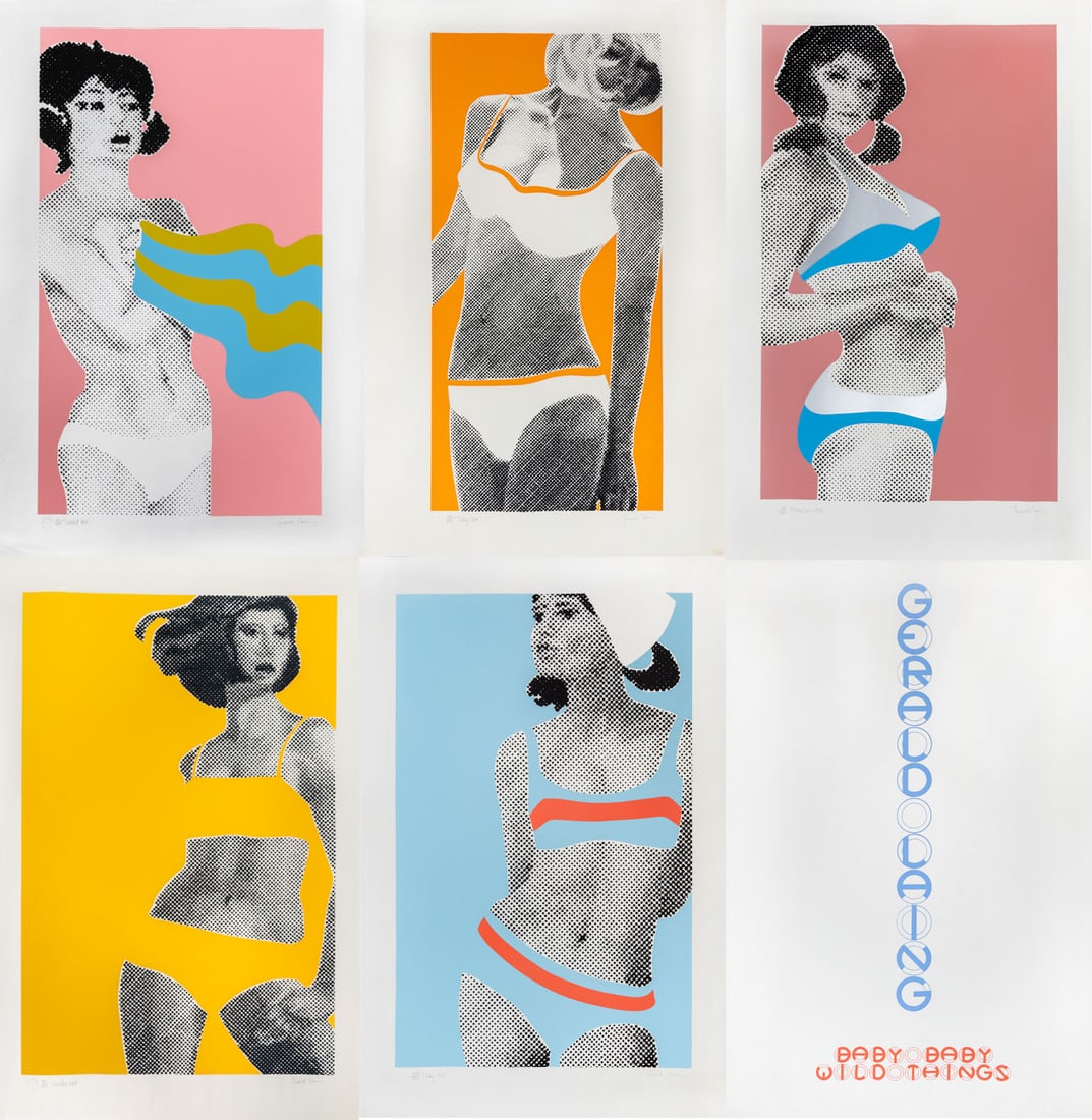 Gerald Laing (1936-2011), 'Baby Baby Wild Things' - Complete Portfolio: Gerald Laing (1936-2011), 'Baby Baby Wild Things' - Complete Portfolio Screenprint in colors on wove paper Signed (lower right) titled "Stacy, Francine, Starlet, Tracy, and Sandra" (on each 