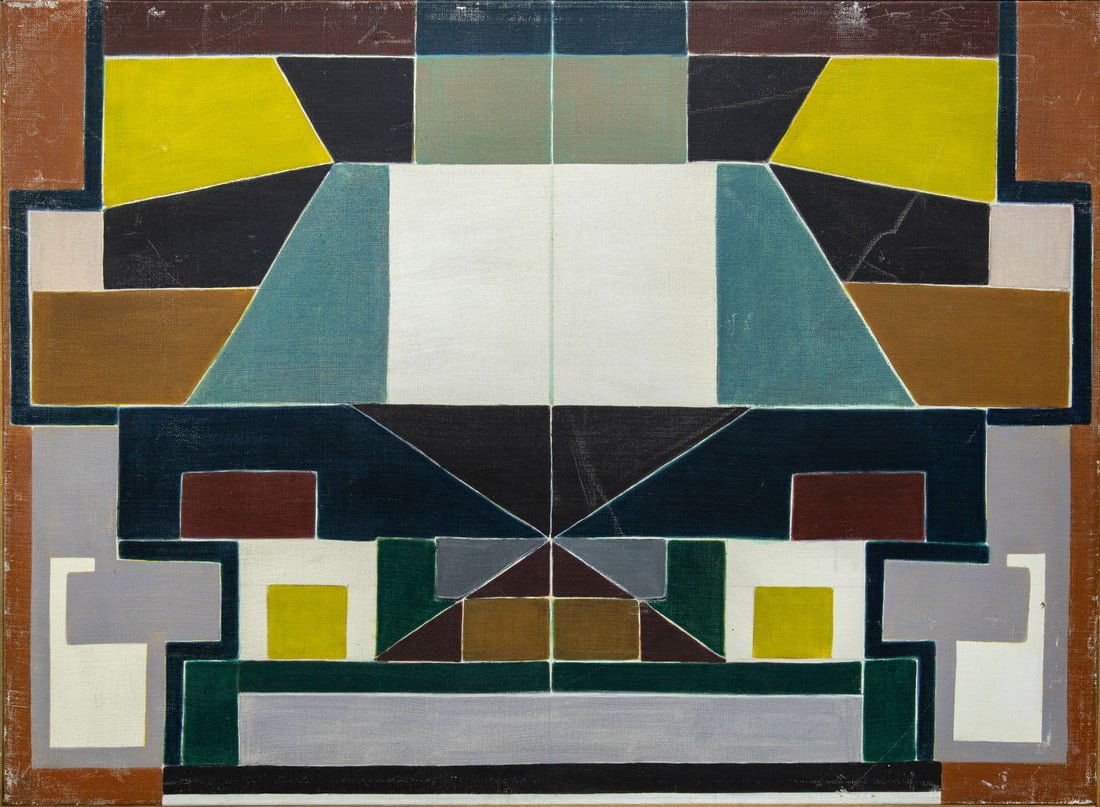 Pnina Yini (1906-2001), Kibbutz Afikim: Pnina Yini (1906-2001), Kibbutz Afikim Oil on canvas 81 x 60 cm Condition: For a condition report, please contact office@alma.auction. All items are sold as is, and buyers are responsible for checking