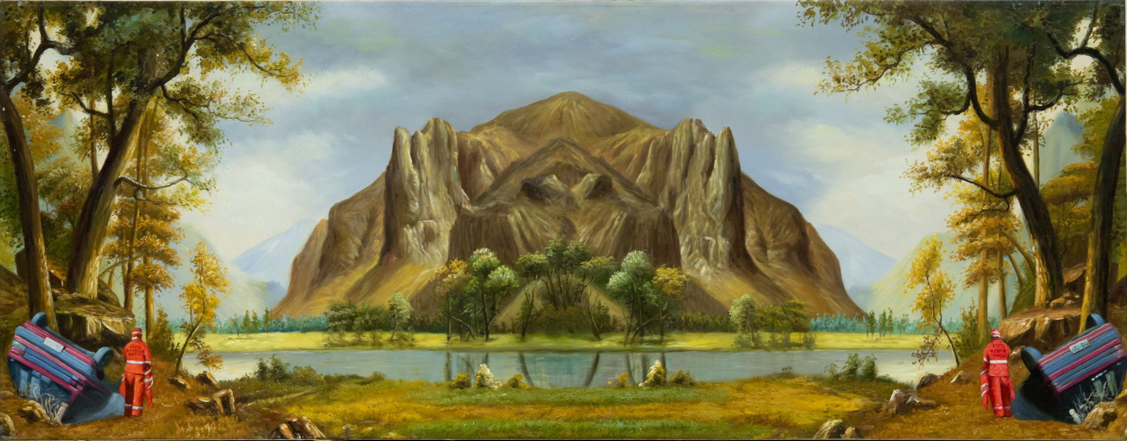 Shay Kun (b. 1974), Mirror Image with a Car (1 of 2)