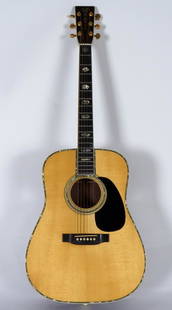 1992 C.F. Martin D45 Dreadnought Acoustic Guitar: Serial number 517301, dates to 1992, spruce top, inlaid East Indian rosewood back and sides, ebony bridge, bound ebony fingerboard, abalone accent inlay, scale length 25.4". Sold with original receipt