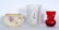 Four Piece Enameled Victorian Art Glass Items - 7