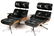Pair Plycraft Eames Style Lounge Chairs & Ottomans