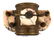 French Pink Marble Portico Mantle Clock - 10