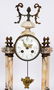 French Pink Marble Portico Mantle Clock - 3