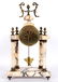 French Pink Marble Portico Mantle Clock - 6