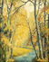 Manner of Daniel Garber Stream in Woods Landscape