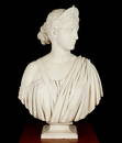 Hiram Powers Diana Carved Marble Bust