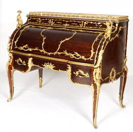 Francois Linke Ormolu Mounted Bureau a Cylindre