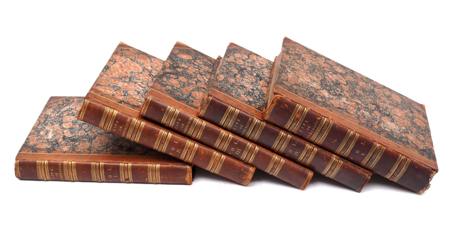 1804 John Marshall Life of George Washington 5 Vol: Five volume set "Life of George Washington, Commander in Chief of the American Forces During the Independence of his Country and First President of the United States", John Marshall, London, Printed f