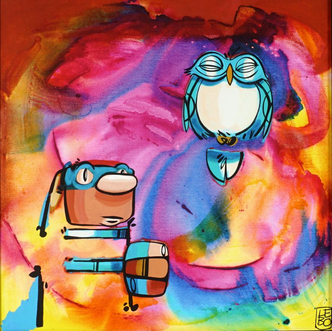 Lebo David Le Batard Sweet Salvation Giclee: Le BATARD, David aka LEBO, (Cuban/American, 1972-): "Sweet Sensation", Giclee on Canvas, signed lower right, 21.75" x 21.75", framed 29.5" x 29.5". Sold with copy of Certificate and Appraisal for $750