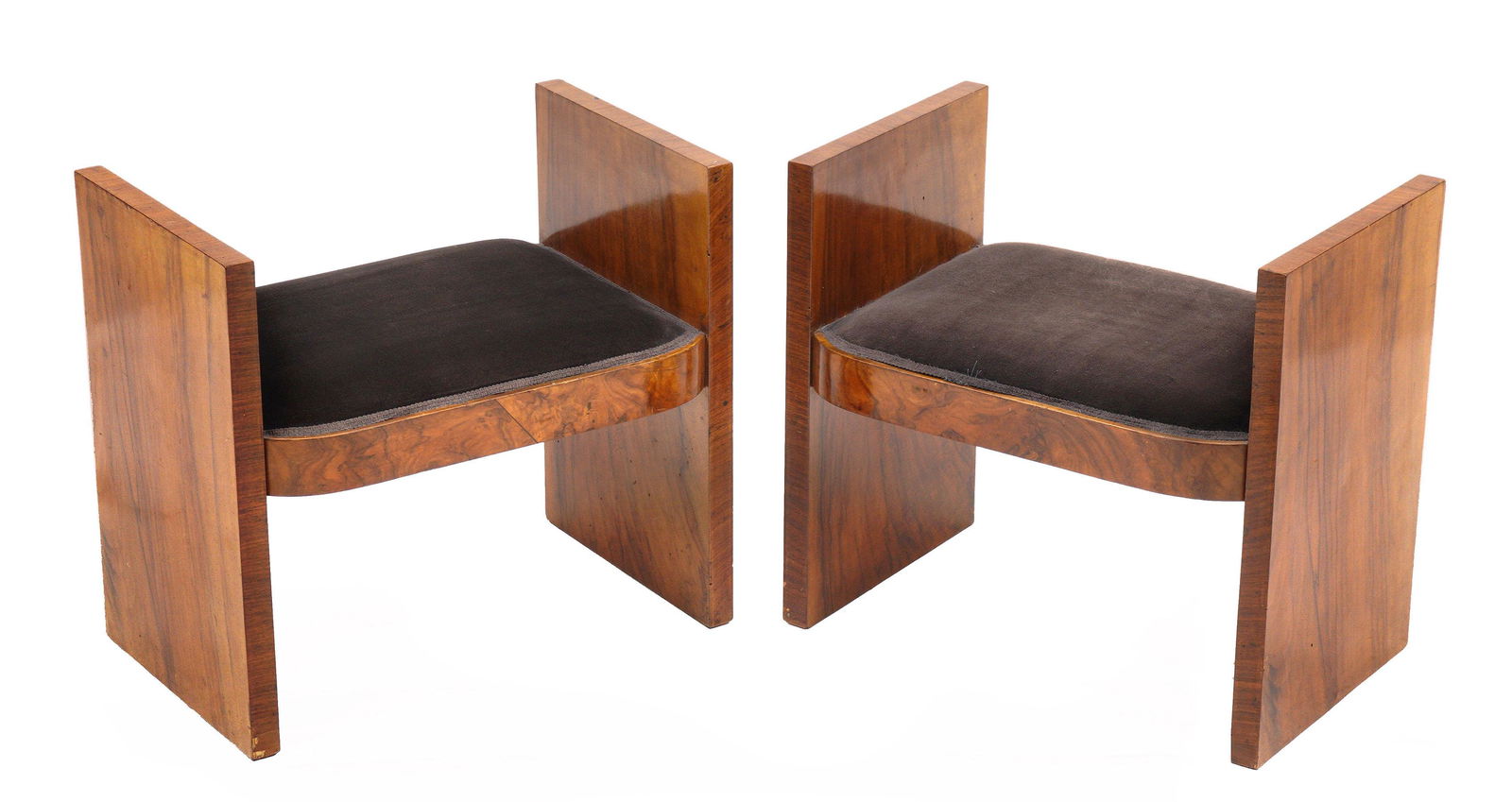 Pair Italian Rosewood Stools (1 of 7)