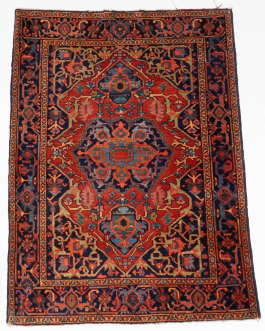 Antique Small Size Heriz Persian Rug (1 of 7)
