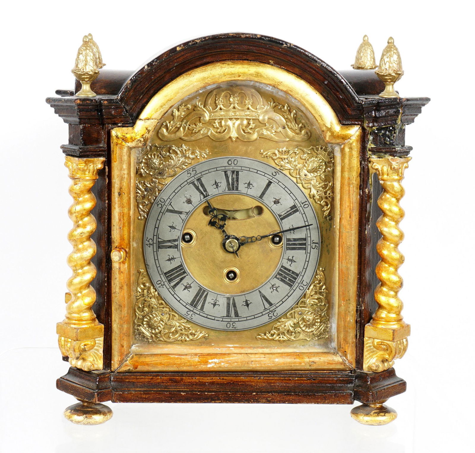 18th / 19th C. Carved Gilt Wood Cabinet Clock (1 of 14)