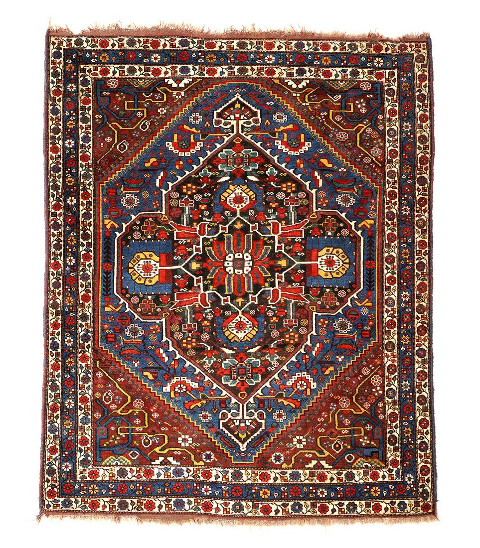 Antique Khamseh Medallion Persian Rug (1 of 6)