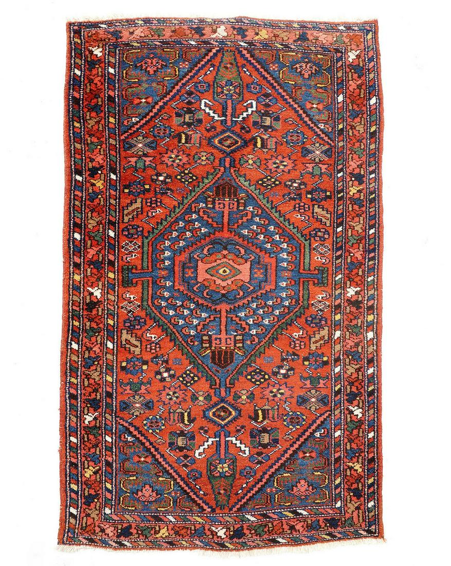 Antique Geometric Persian Hamadan Rug (1 of 6)