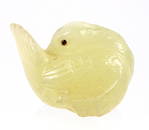 Faberge Carved Bowenite Dove with Fitted Box