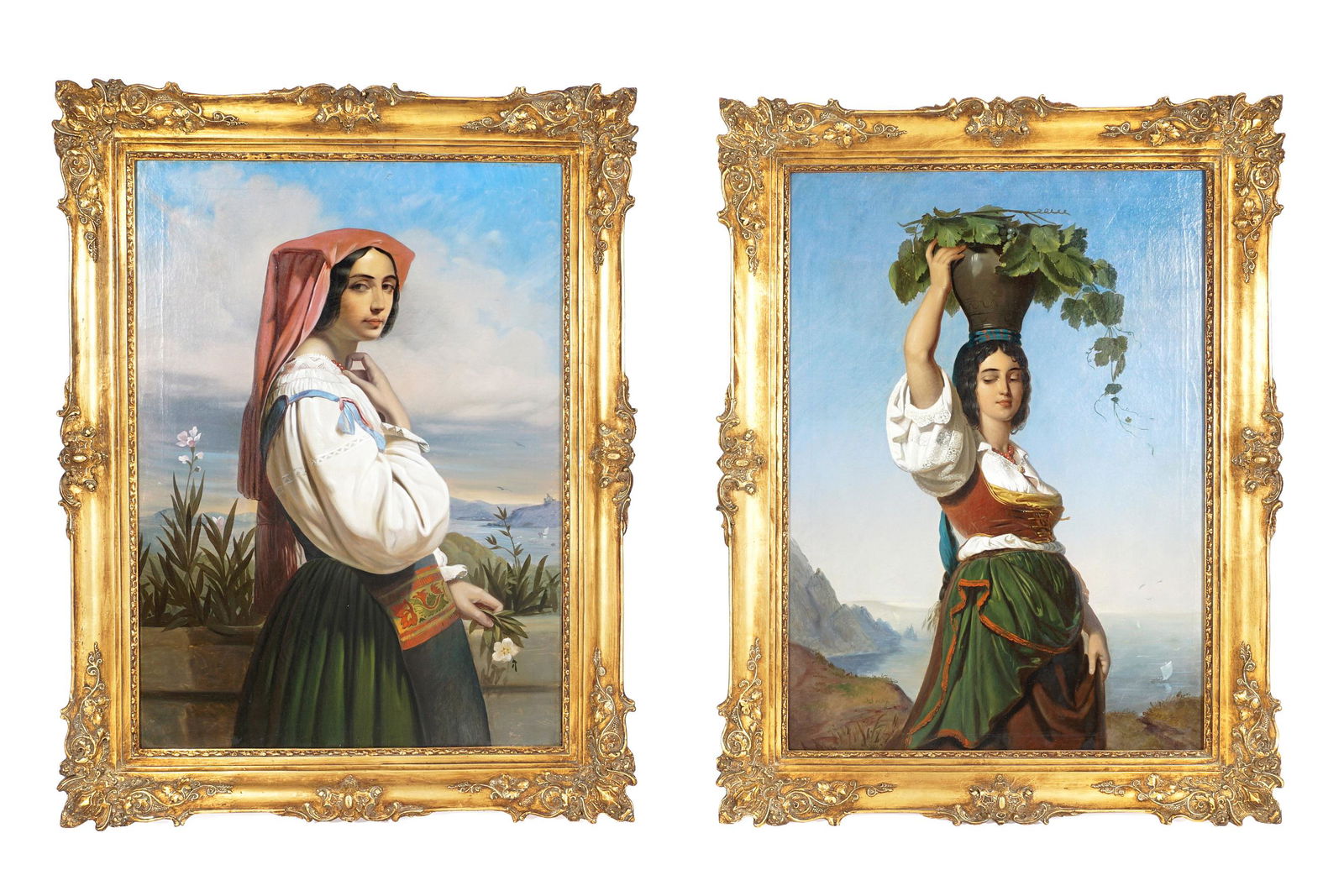 Pair of Large 19th Century Portraits of Women (1 of 12)
